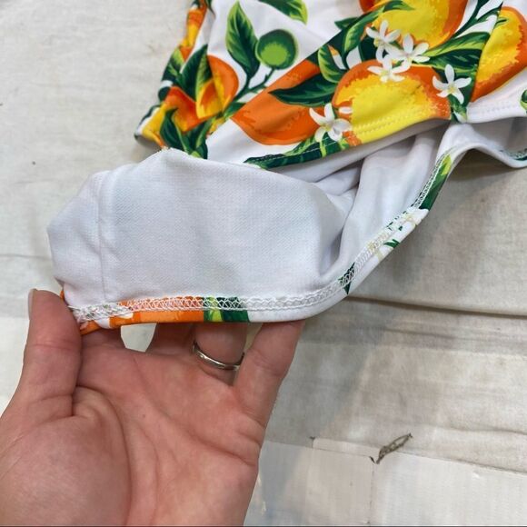 New With Tags Molybell Cut Out Fruit Print One Piece Swim Suit Size Medium - Picture 10 of 13